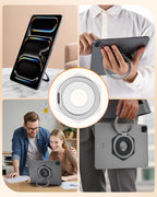 Eary Aluminum Magnetic Tablet Holder with 360°Rotation Ring Kickstand Portable Metal Tablet Stand Universal for iPad Mini Pad
