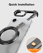 Eary Z Shape Phone Case For Iphone 16 E With 360 Rotating Adjustable Magnetic Ring Stand Frameless Shockproof Protector Shells