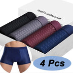 1/4pcs Men's Panties Ice Silk Mesh Men Underwear Breathable Men's Underpant Fashion Panties Male Solid Color Boxer Shorts