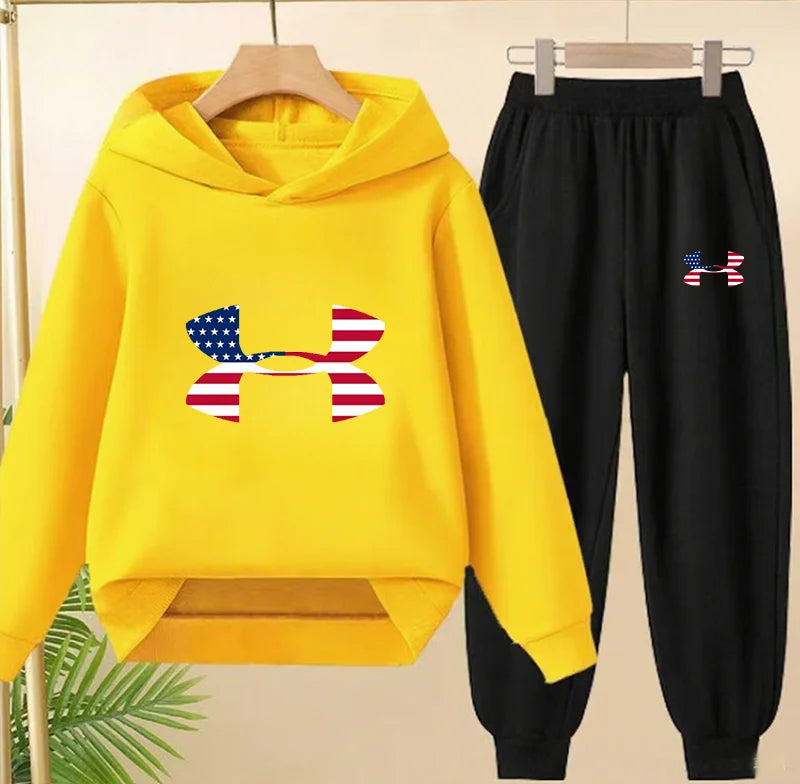 2-13 Years Boys 2pcs Hoodie+Pants Tracksuits Kids Cute brand Autumn Spring  Girls Casual Streetwears Children Clothes Sets