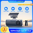 DDPAI Dash Cam  N1 Dual Front & Rear Recording NightVIS 1296P Dash Cam Recorder Car DVR   App Control