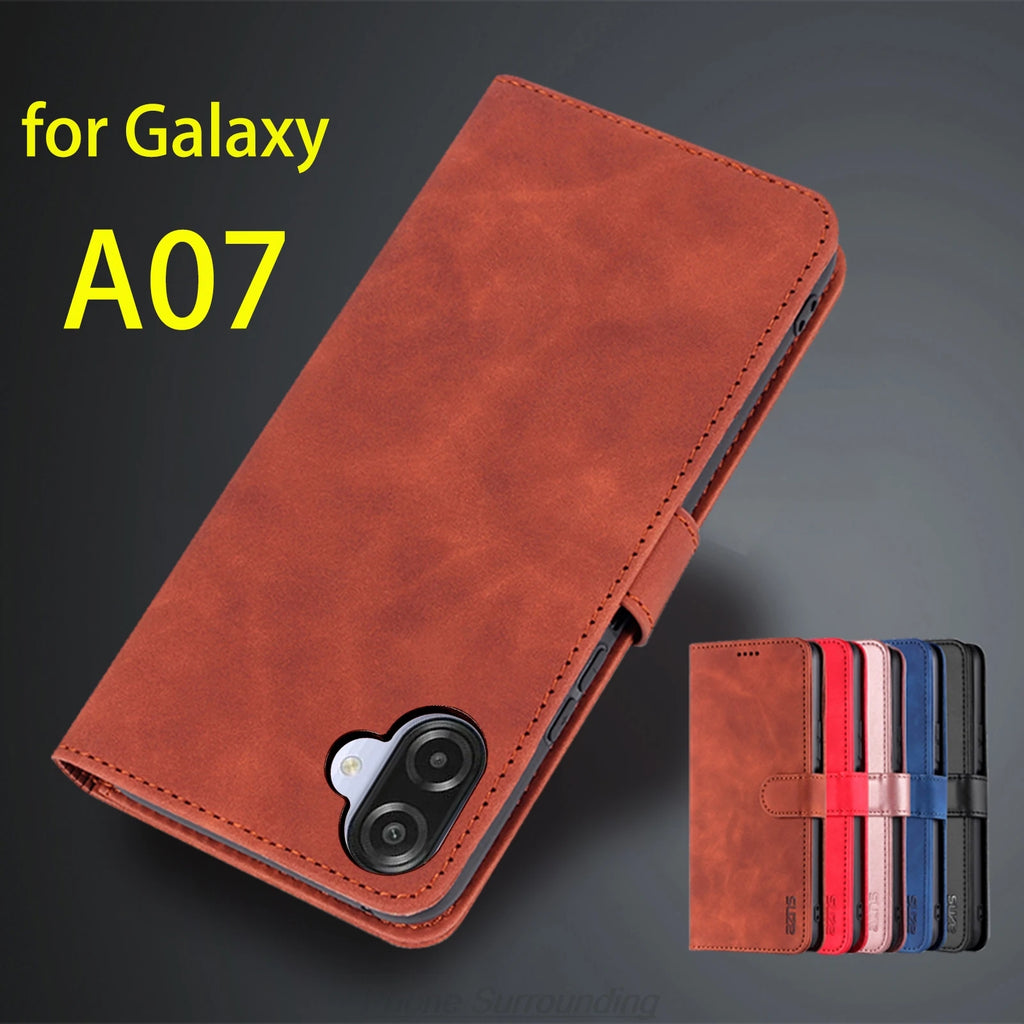 Card Holder Wallet Case for Samsung Galaxy A07 SM-A075F 6.7" Pu Leather Case Flip Holster Phone Cover capa fundas Coque