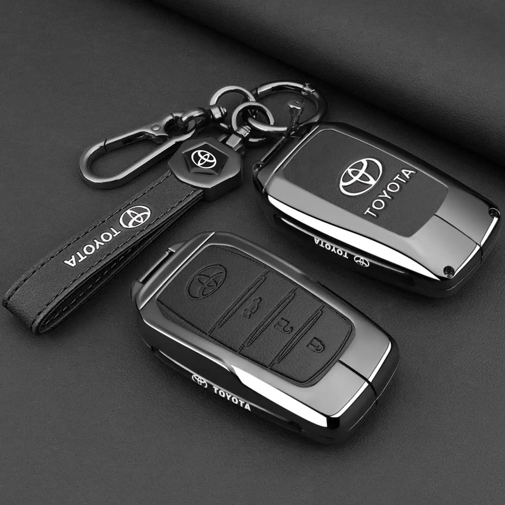 Car Key Fob Case Cover Shell for Toyota C-HR Hilux Fortuner Land Cruiser 200 Camry Corolla Crown RAV4 2023 2024 2025 Accessories