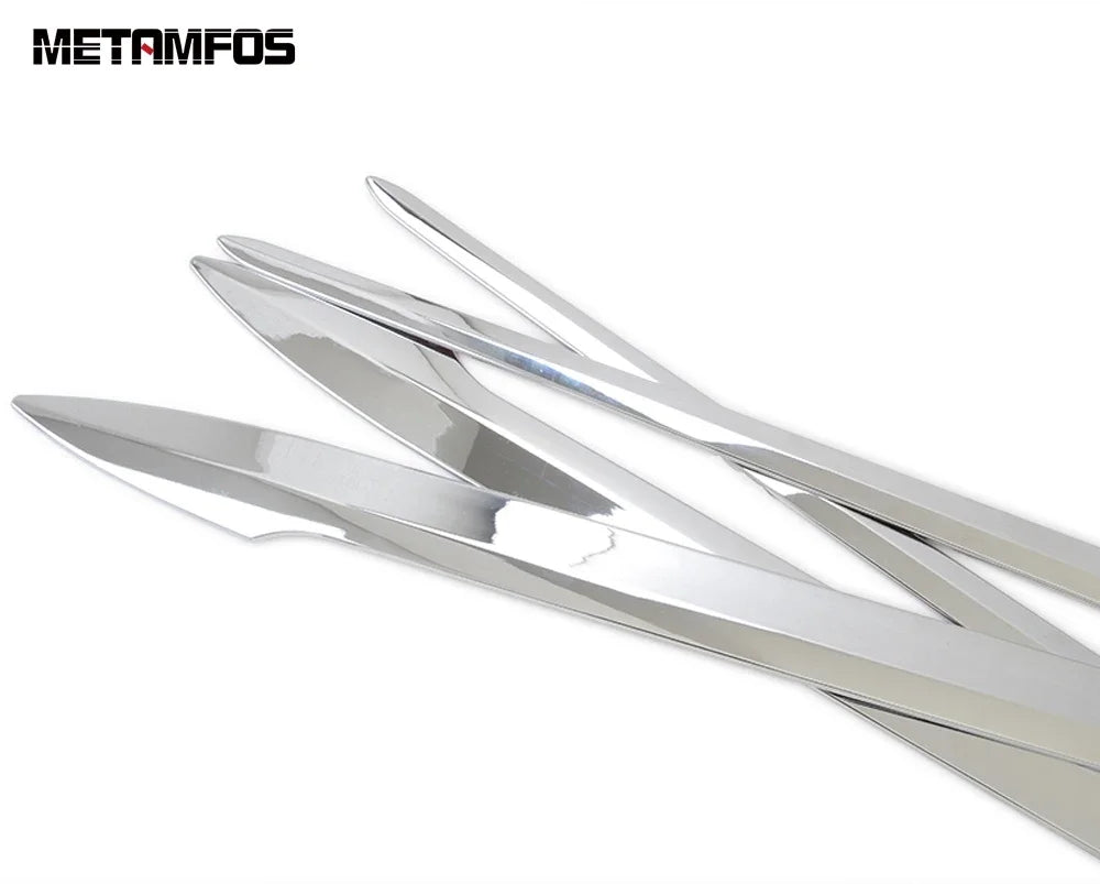 Accessories For Toyota Voxy Noah R80 2017 2018 2019 2020 2021 Chrome Door Side Line Strip Body Skirt Molding Trim Car Styling